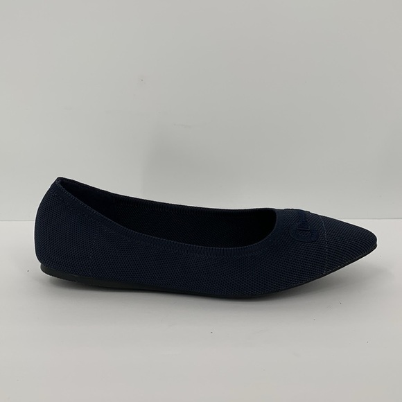 Market & Spruce Keeley stretch ballet flat shoe horse bit navy blue new 8.5 - Picture 2 of 7